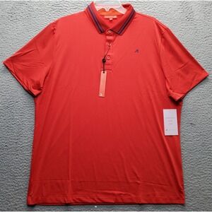 Redvanly Golf Performance Polo Shirt Mens XL Red Stretch Activewear Collared